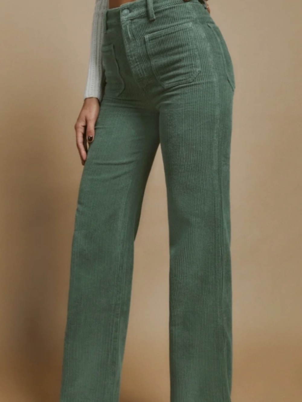 Reformation Alyssa wide leg high rise corduroy pants